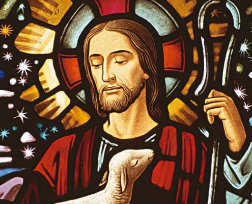 Jesus in einer Kirche