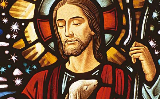 Jesus in einer Kirche